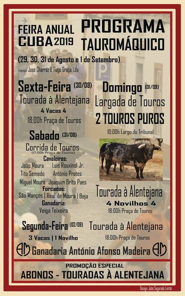 Ficheiro:FeiraAnualCuba ProgramaTaurino 2019.jpg